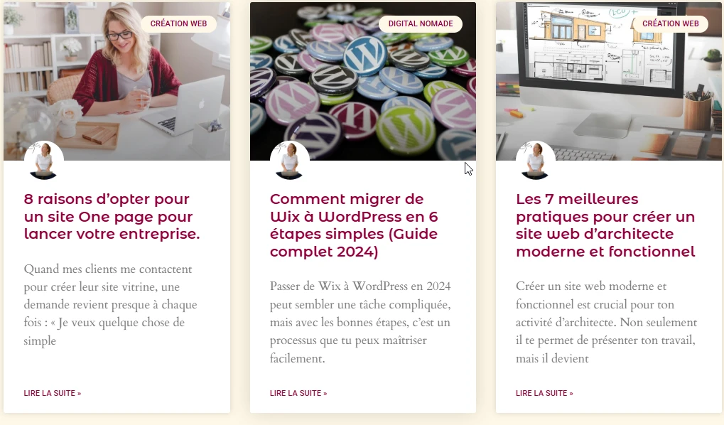 le blog est une excellente solution pour ajouter du contenu sur un site web d'architecte