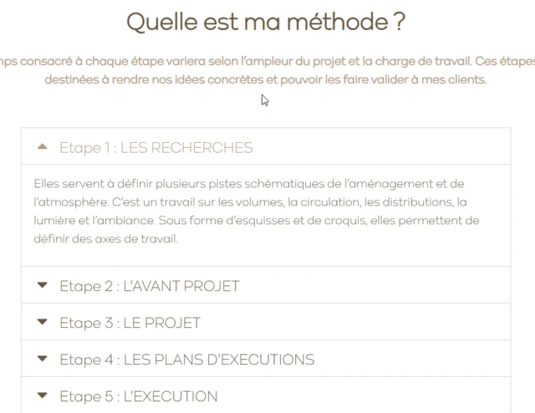 Comment présenter sa méthode de travail dans un site d'architecte d'intérieur